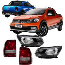 Kit Farol Foco Simples e Lanterna Saveiro G7 2017 A 2023