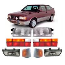 Kit Farol Gol Quadrado 1991 92 93 94 1995 + Pisca + Lanterna