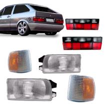 Kit Farol Gol Quadrado 1991 A 1995 + Pisca + Lanterna