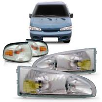 Kit Farol H100 Hyundai 1997 1998 1999 2000 Completo Com Piscas Novos