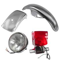 Kit Farol Intruder125 Paralama Dianteiro Placa E Lanterna