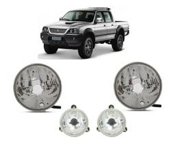 Kit Farol L200 Sport Outdoor Savana Pajero 2004 A 2012 4 Pçs