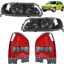 KIT Farol Lanterna Gol G3 1999 2000 2001 a 2005 Máscara Negra Foco Duplo