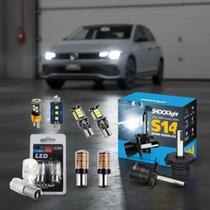 Kit farol led vw polo track 2023 2024 2025 2026 sem erro no painel