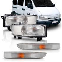 Kit Farol Master Renault 2003 A 2007 Com Piscas Cristal