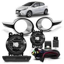 Kit Farol Milha Auxiliar 208 2013 2014 2015 2016 Moldura Cromada Botão Modelo Original Lente Lisa Acrílico Kit Farol Milha Auxiliar 208 2013 2014 2015 2016 Moldura Cromada Botão Modelo Original Lente Lisa Acrílico