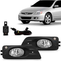 Kit Farol Milha Auxiliar Accord 2006 a 2007 C/ Moldura Preta Kit Farol Milha Auxiliar Accord 2006 a 2007 C/ Moldura Preta