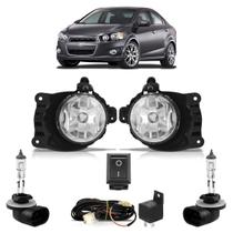 Kit Farol Milha Auxiliar Completo Lisa Acrílico Par Lâmpada H27 Sonic 2012 2013 2014 Kit Farol Milha Auxiliar Completo Lisa Acrílico Par Lâmpada H27 Sonic 2012 2013 2014
