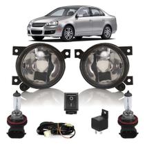 Kit Farol Milha Auxiliar Completo Par Lâmpada H11 Jetta 2007 2008 2009 2010 Lente Lisa Vidro Kit Farol Milha Auxiliar Completo Par Lâmpada H11 Jetta 2007 2008 2009 2010 Lente Lisa Vidro