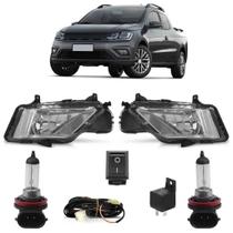 Kit Farol Milha Auxiliar Completo Par Lâmpada H8 Saveiro G7 2016 2017 2018 Lente Cristal Lisa Acrílico Kit Farol Milha Auxiliar Completo Par Lâmpada H8 Saveiro G7 2016 2017 2018 Lente Cristal Lisa Acrílico