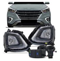 Kit Farol Milha Auxiliar Creta 2020 2021 Drl Luz Diurna Led