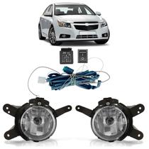 Kit Farol Milha Auxiliar Cruze 2011 2012 2013 A 2014 Completo Botão Universal