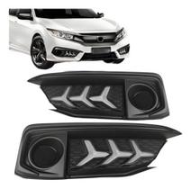 Kit Farol Milha Auxiliar Led Drl Civic 2020 2021/2022 Novo Kit Farol Milha Auxiliar Led Drl Civic 2020 2021/2022 Novo