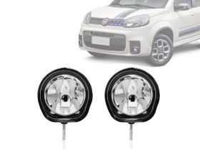 Kit farol milha auxiliar neblina fiat c/ suporte universal fun240-2
