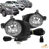 Kit Farol Milha Auxiliar Onix Spin 12 A 2014 Botão Universal