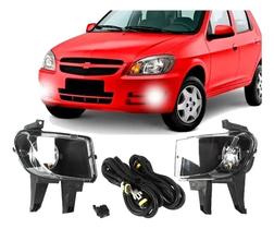 Kit Farol Milha Celta Prisma 2007 2011 Botao Modelo Original