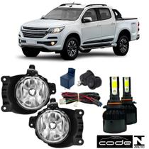 Kit farol milha chevrolet s10 2017 18 19 2020 com super led