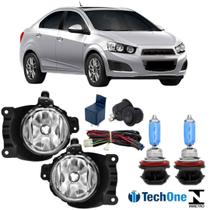 Kit farol milha chevrolet sonic 2013 ate 2016 e super branca