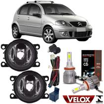 Kit Farol Milha Citroen C3 2009 a 2013 Super Led 2D