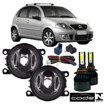 Kit Farol Milha Citroen C3 2009 a 2013 Super Led VD
