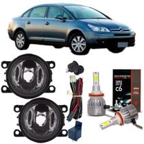 Kit farol milha citroen c4 pallas 2007 a 2013 e super led 2d