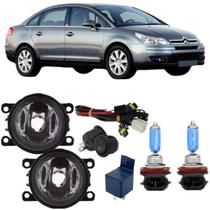 Kit farol milha citroen c4 pallas 2007 a 2013 super branca