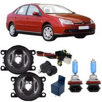 Kit farol milha citroen c5 2005 a 2010 super branca