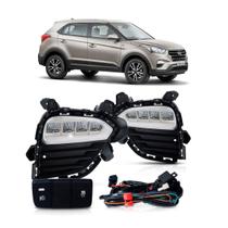 KIT FAROL MILHA Com LED CRETA 2017 a 2020 Atittude / Pulse KIT FAROL MILHA Com LED CRETA 2017 a 2020 Atittude / Pulse
