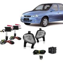 Kit Farol Milha Corsa Sedan Classic 2000 A 2010 Com Xenon - S/M