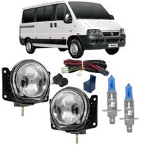 Kit farol milha fiat ducato 2005 ate 2017 e super branca