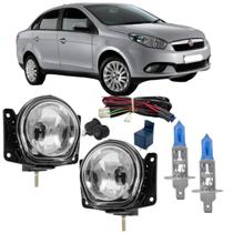 Kit farol milha fiat grand siena 2013 a 2020 super branca