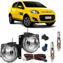 Kit farol milha fiat palio sporting 2012 a 2017 c/ led vidro