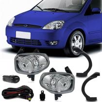 Kit Farol Milha Fiesta 2003 2004 2005 2006 + Moldura + Bt Og