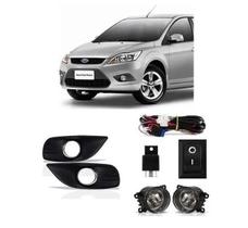 Kit Farol Milha Focus 2009 2010 2011 2012 2013 Com Moldura