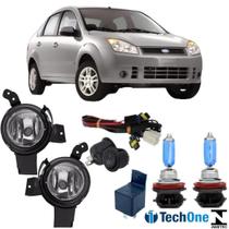 Kit farol milha ford fiesta 2007 a 2011 super branca