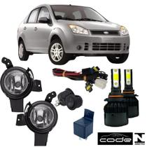 Kit farol milha ford fiesta 2007 a 2011 super led