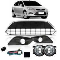 Kit Farol Milha Ford Focus 2009 A 2013 + Grade Parachoque