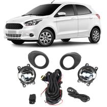Kit Farol Milha Ford Ka 2015 até 2020 Chave Universal Sem Grade SL101210USG Shocklight