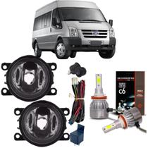 Kit farol milha ford transit 2007 a 2014 super led