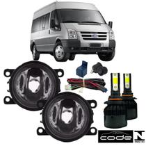 KIT Farol Milha Ford Transit 2007 a 2014 Super Led