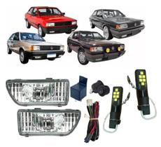 Kit farol milha gol g1 1987 88 89 90 91 92 93 1994 com led