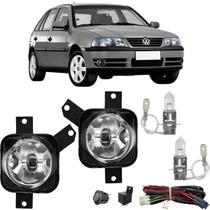 Kit farol milha gol g3 1999 2000 01 02 03 04 05 + lâmpadas