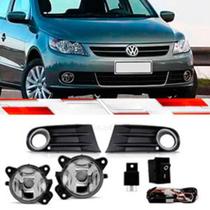 Kit farol milha gol g5 saveiro voyage 2008 até 2013 polo 2008 em diante completo usa lâmpada