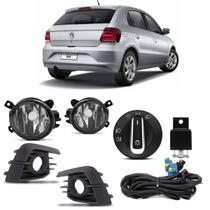 Kit Faról Milha Gol G7 Com Grade Preta Int Original Cromado SL-262410 - Shocklight Kit Faról Milha Gol G7 Com Grade Preta Int Original Cromado SL-262410 - Shocklight