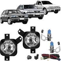 Kit farol milha gol parati saveiro g3 1999 a 2005 s branca