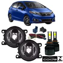 KIT Farol Milha Honda New Fit 2014 a 2022 Super Led