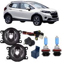 Kit farol milha honda wr-v 2015 a 2021 super branca