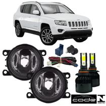 KIT Farol Milha Jeep Compass 2014 a 2020 Super Led