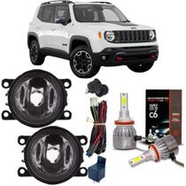 Kit farol milha jeep renegade 2015 a 2020 super led