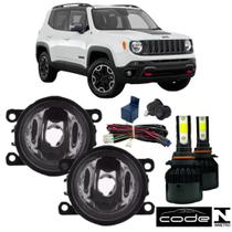 KIT Farol Milha Jeep Renegade 2015 a 2020 Super Led